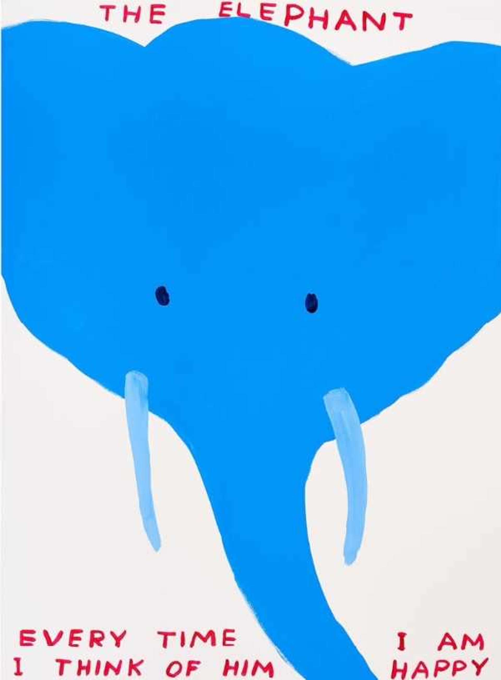 Untitled (The Elephant) - Signed Print by David Shrigley 2023 - MyArtBroker