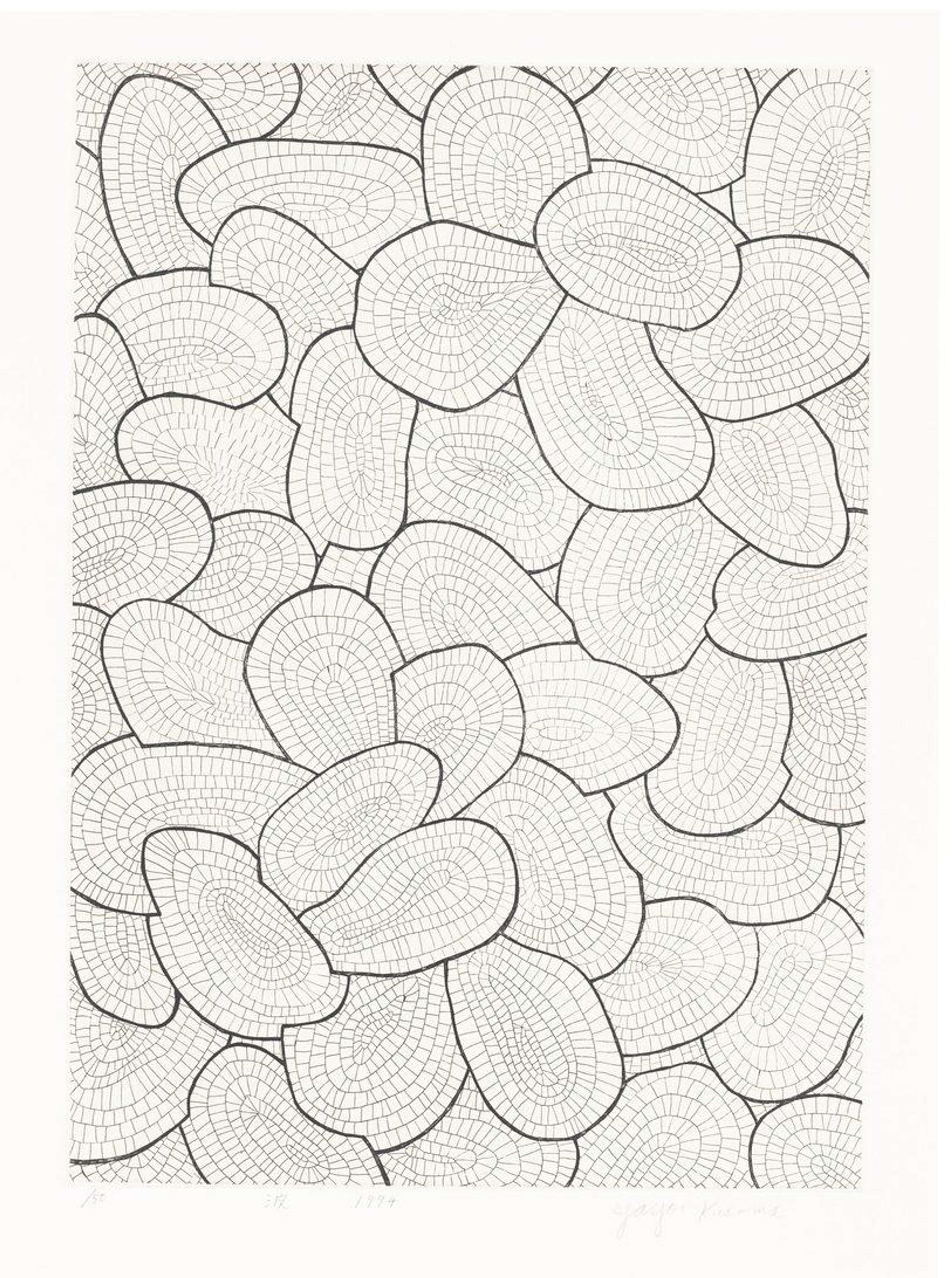 Waves - Signed Print by Yayoi Kusama 1994 - MyArtBroker