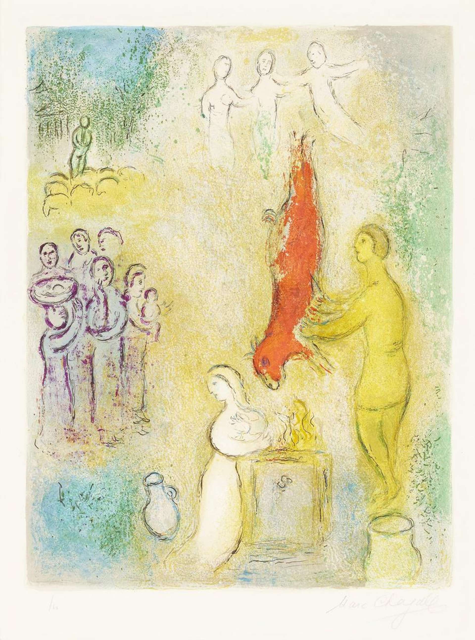 Marc Chagall: Sacrifice Aux Nymphes - Unsigned Print