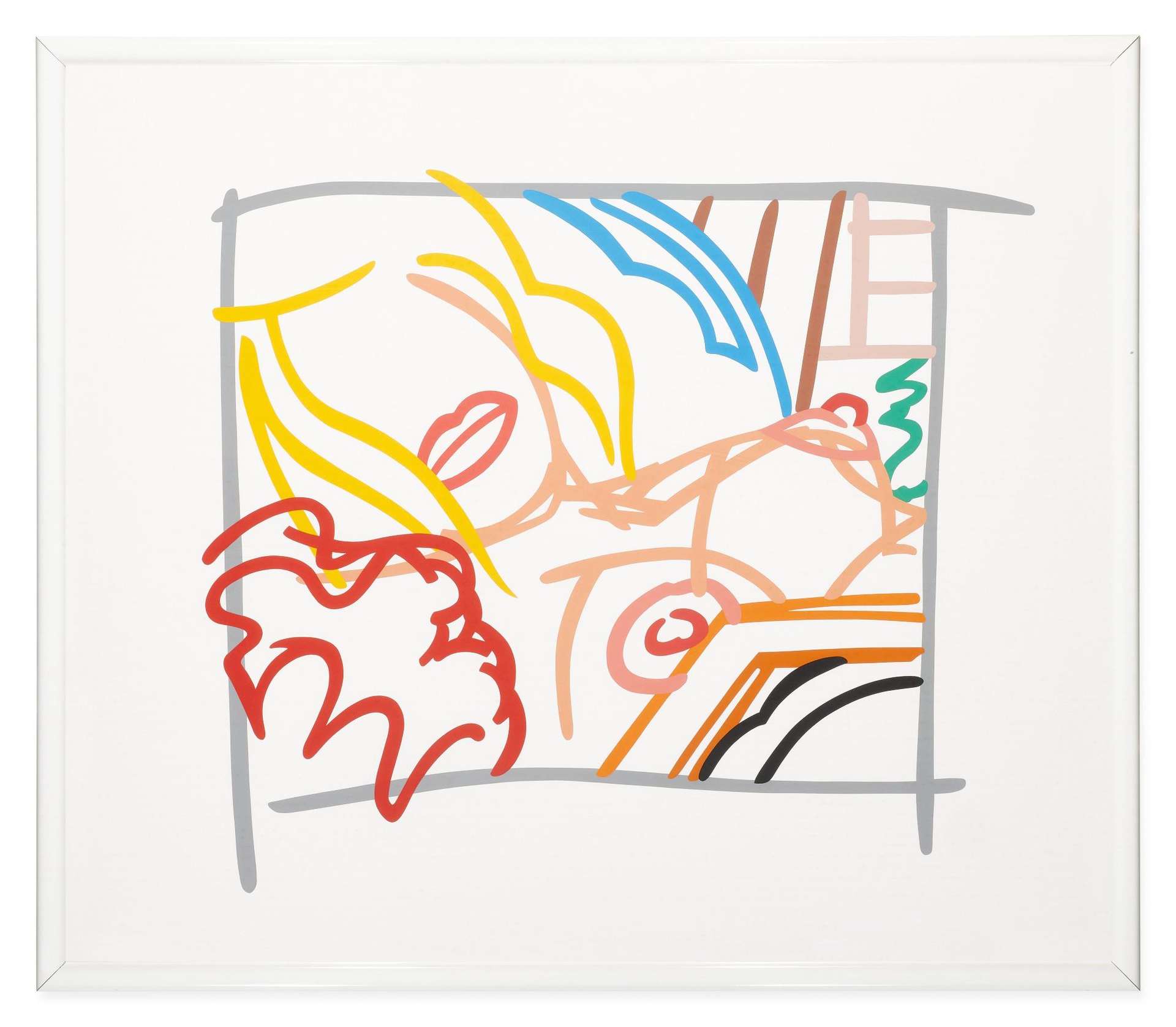 Tom Wesselmann: Bedroom Blonde Doodle With Photo - Signed Print