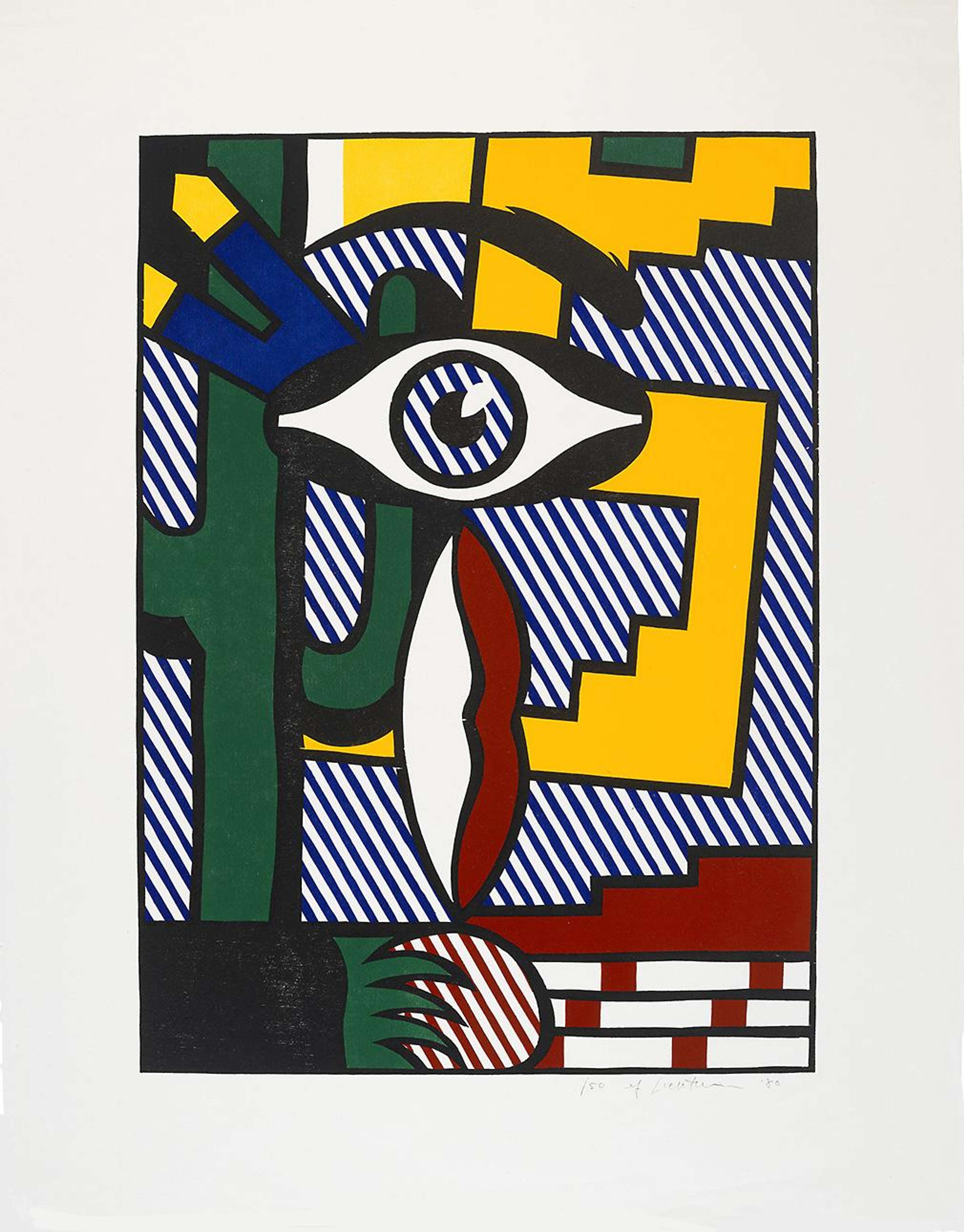 American Indian Theme III - Signed Print by Roy Lichtenstein 1980 - MyArtBroker