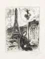 Marc Chagall: Le Peintre La Tour Eiffel - Signed Print