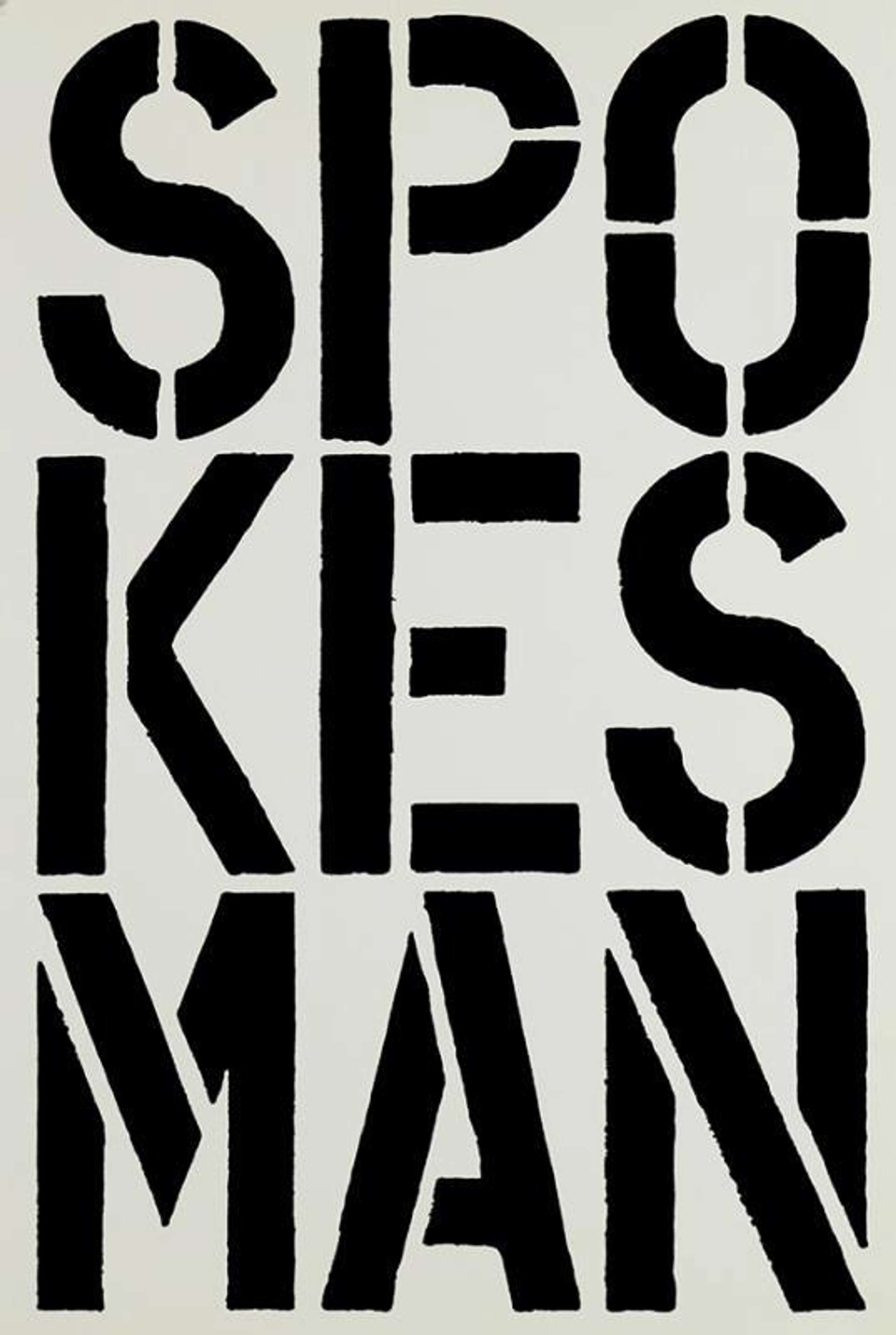 Spokesman - Unsigned Print by Christopher Wool 1989 - MyArtBroker