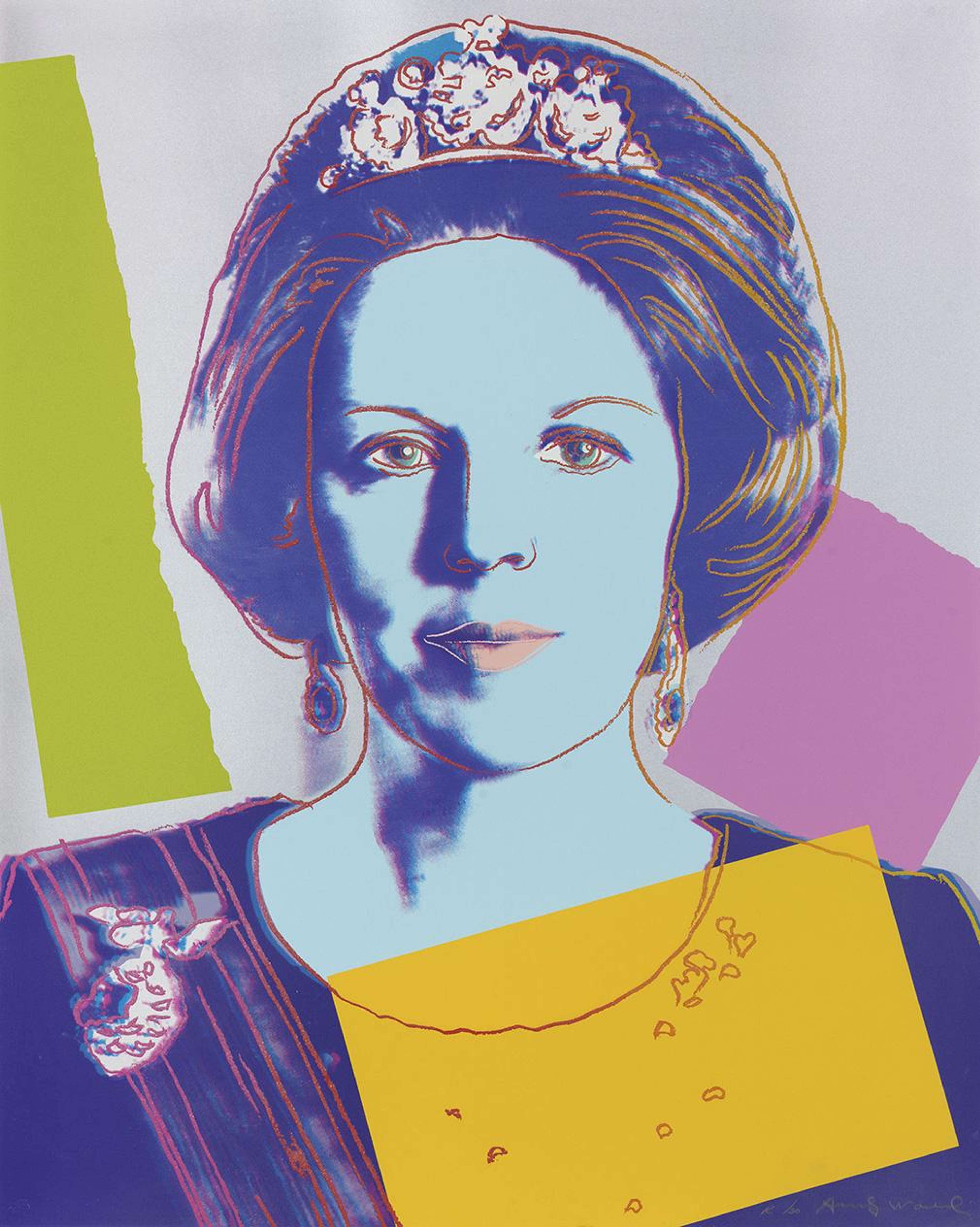 Queen Beatrix Of The Netherlands Royal Edition (F. & S. II.340A) - Signed Print by Andy Warhol 1985 - MyArtBroker