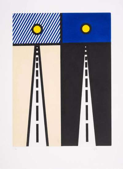 Illustration For Auto Poésie: En Cavale De Bloomington - Signed Print by Roy Lichtenstein 1992 - MyArtBroker