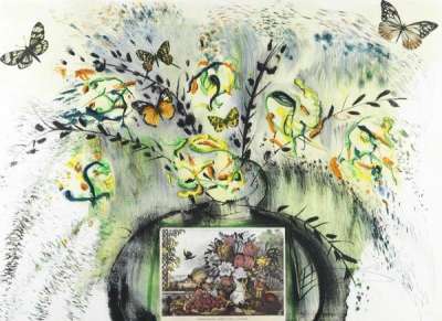 Flowers And Fruit - Signed Print by Salvador Dali 1971 - MyArtBroker