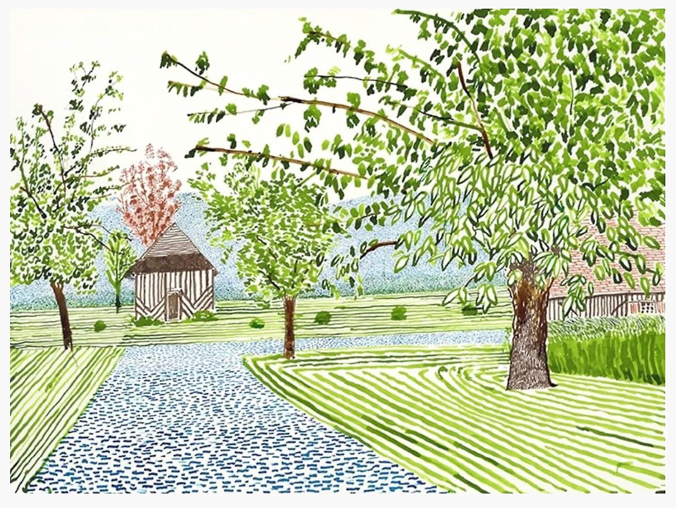 David Hockney Study Of The Entrance (Signed Print) 2019 | MyArtBroker