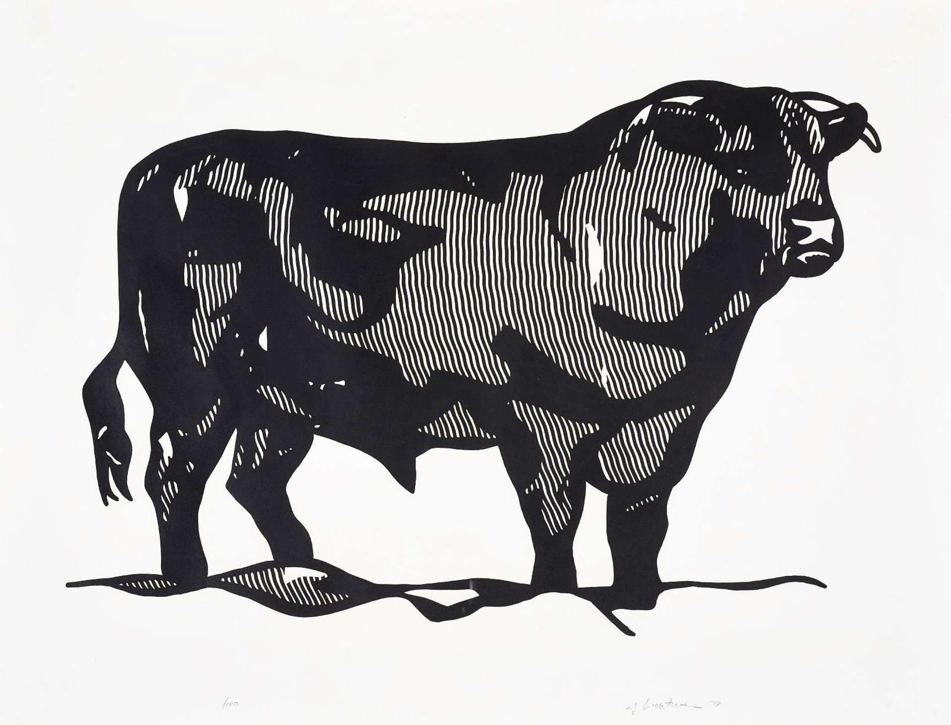 Bull I - Signed Mixed Media by Roy Lichtenstein 1973 - MyArtBroker