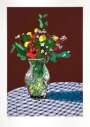 David Hockney: 16th February, 2021, More Flowers In A Glass Vase - Signed Print