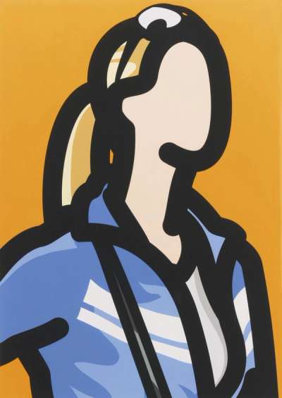Tourist With Ponytail - Signed Print by Julian Opie 2014 - MyArtBroker