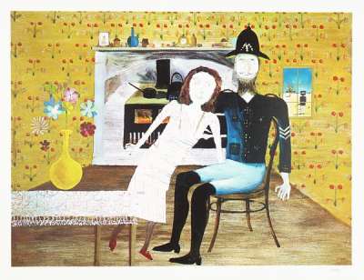 Constable Fitzpatrick And Kate Kelly - Signed Print by Sidney Nolan 1971 - MyArtBroker