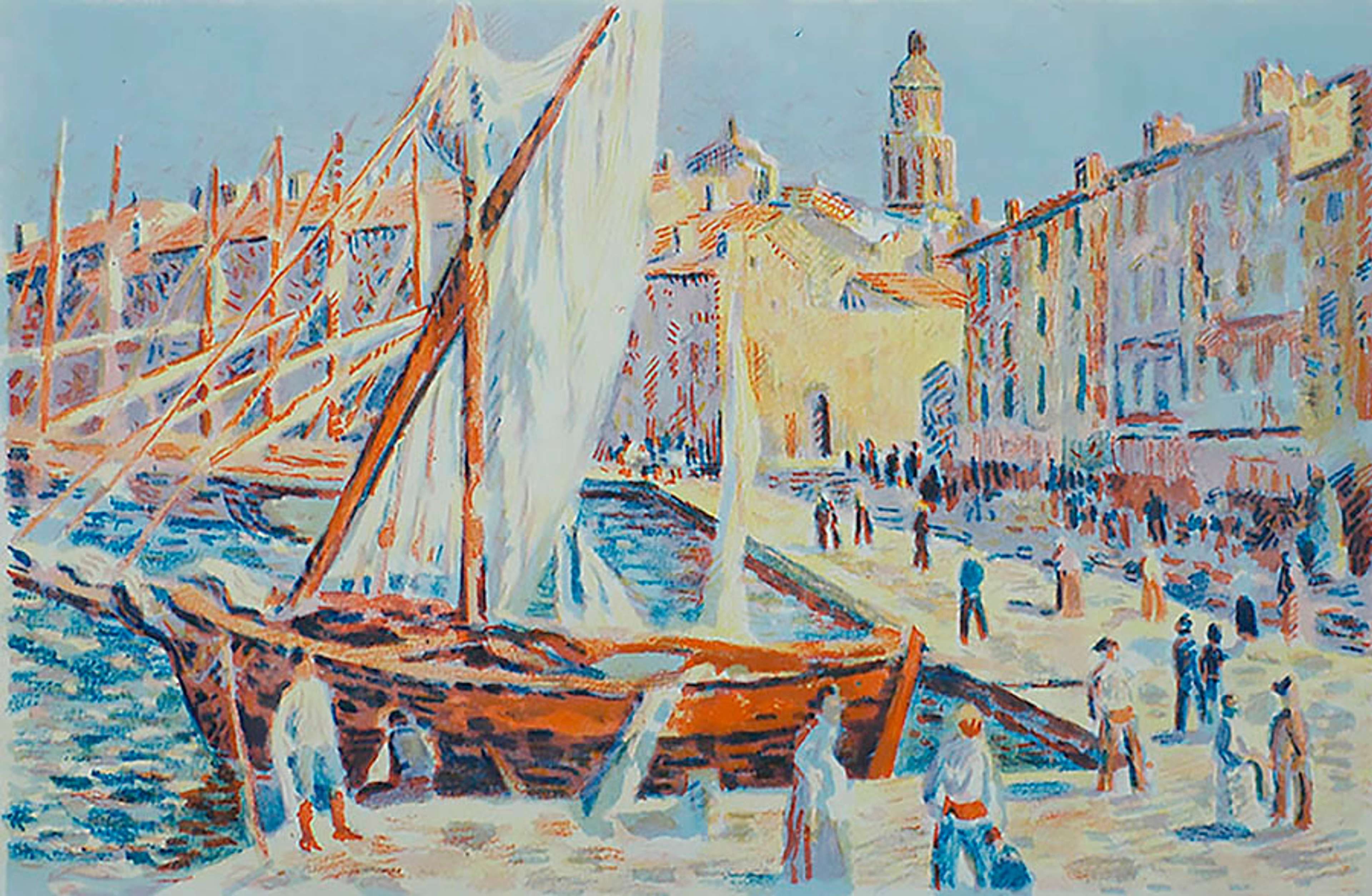 Saint-Tropez - Signed Print by Maximilien Luce 1897 - MyArtBroker