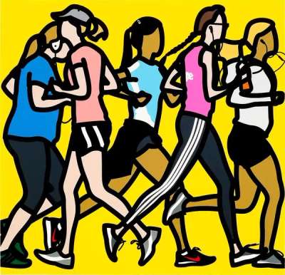 Julian Opie: Running Women - Signed Print