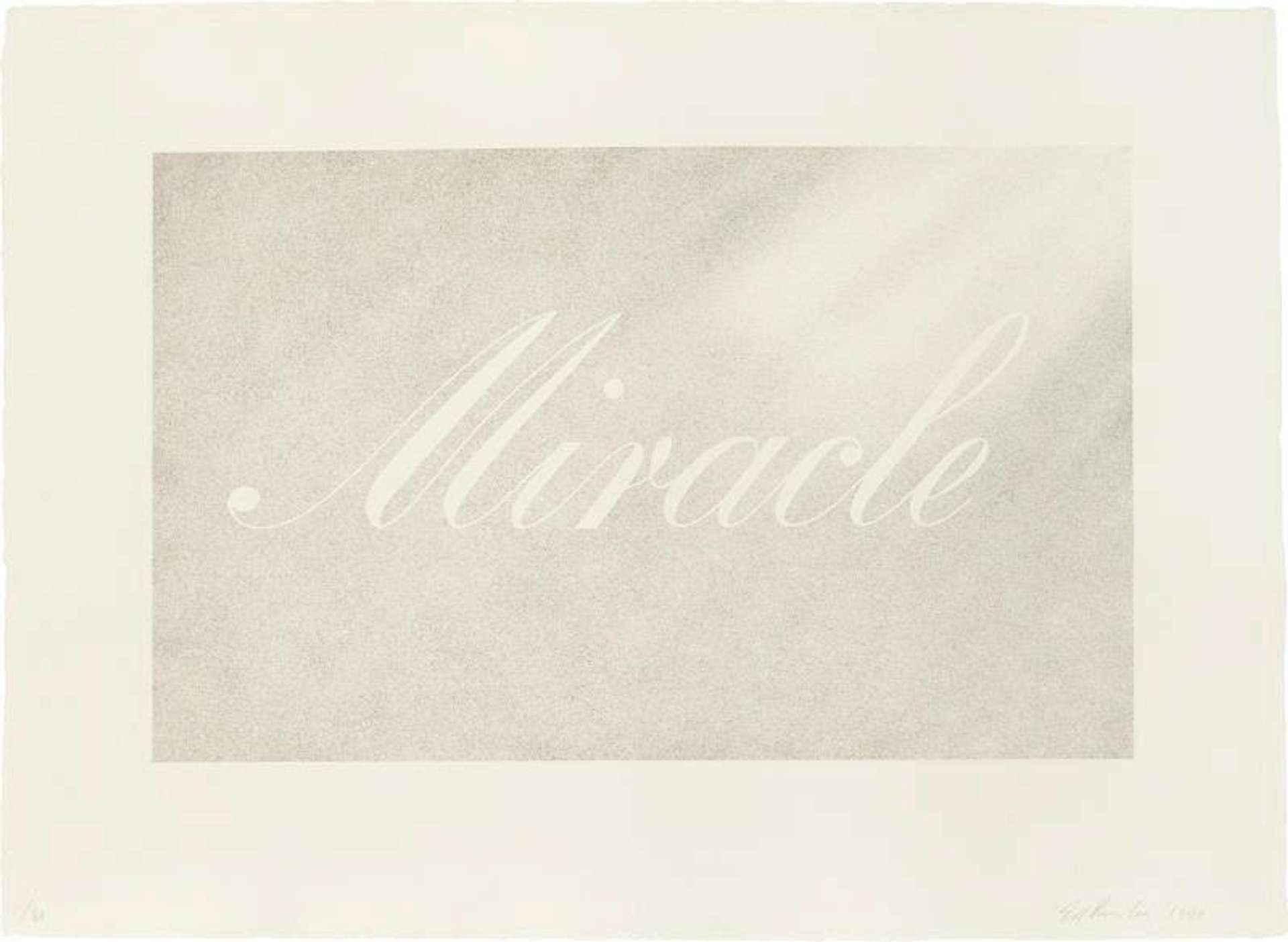 Miracle - Signed Print by Ed Ruscha 1999 - MyArtBroker