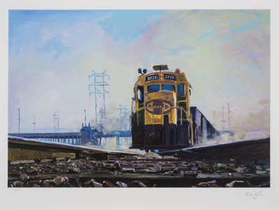 Industrial Train - Signed Print by Bob Dylan 2022 - MyArtBroker