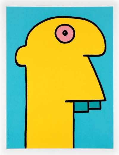 Yellow Head - Signed Print by Thierry Noir 2015 - MyArtBroker