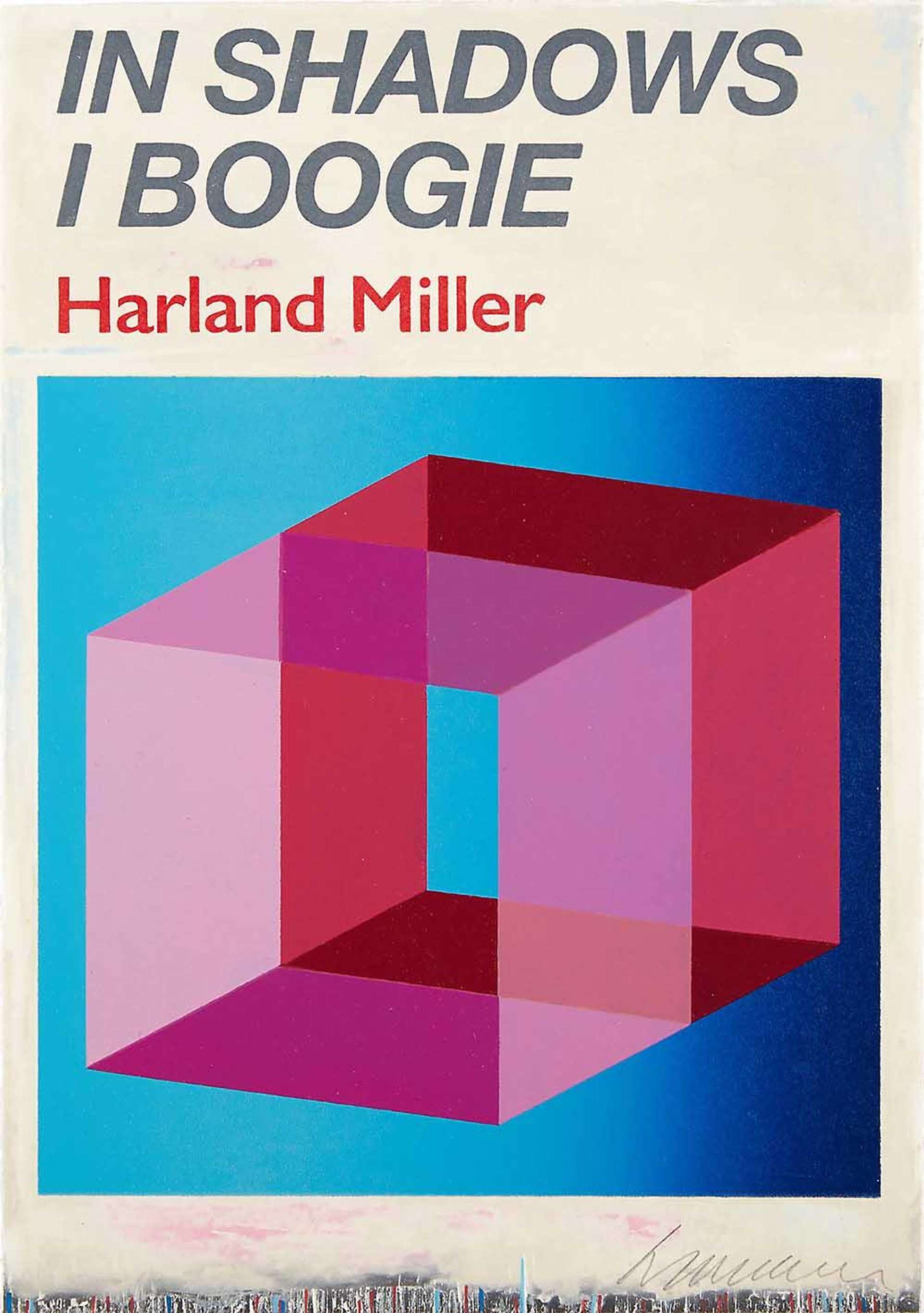 In Shadows I Boogie (blue) by Harland Miller