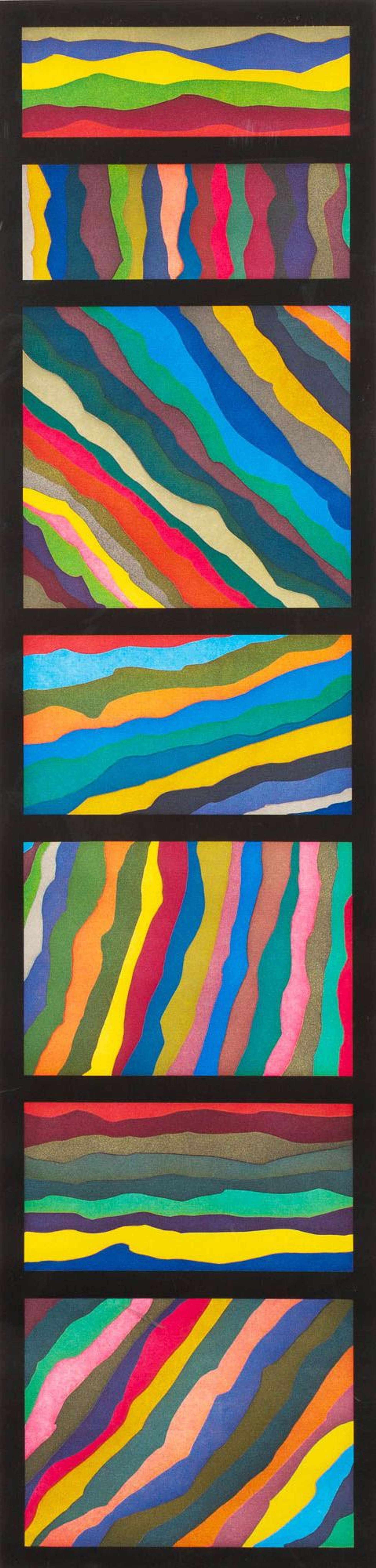 Irregular Wavy Bands In All Directions - Signed Print by Sol Lewitt 1997 - MyArtBroker