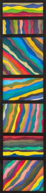 Sol Lewitt: Irregular Wavy Bands In All Directions - Signed Print