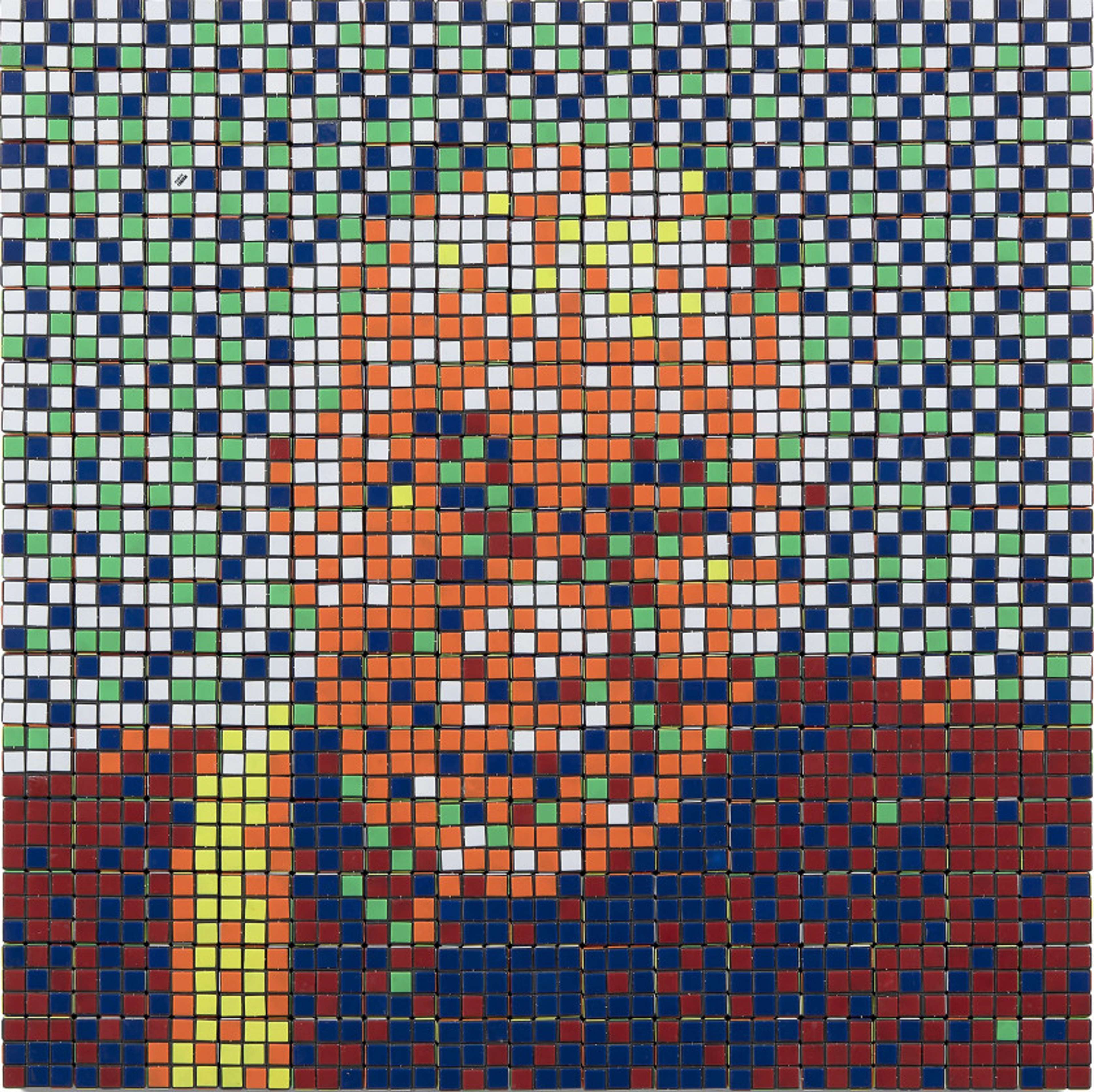 Rubik Dalai-Lama by Invader 
