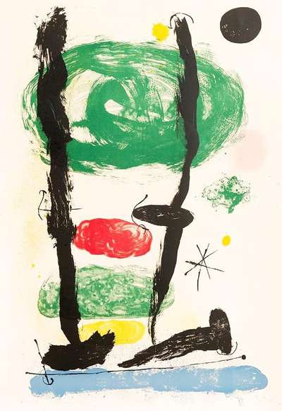 Les Guetteurs - Signed Print by Joan Miró 1964 - MyArtBroker