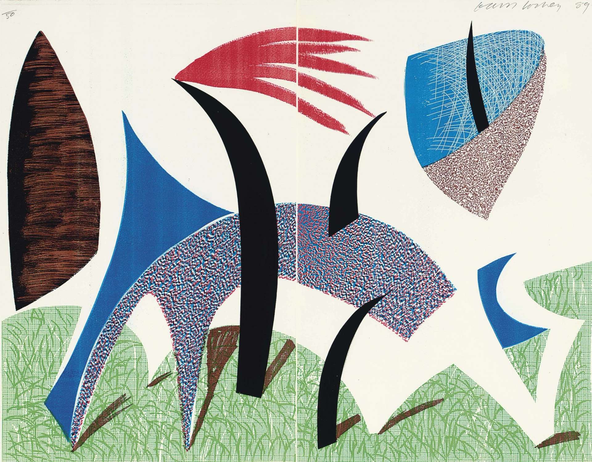 David Hockney: Diptychon - Signed Print