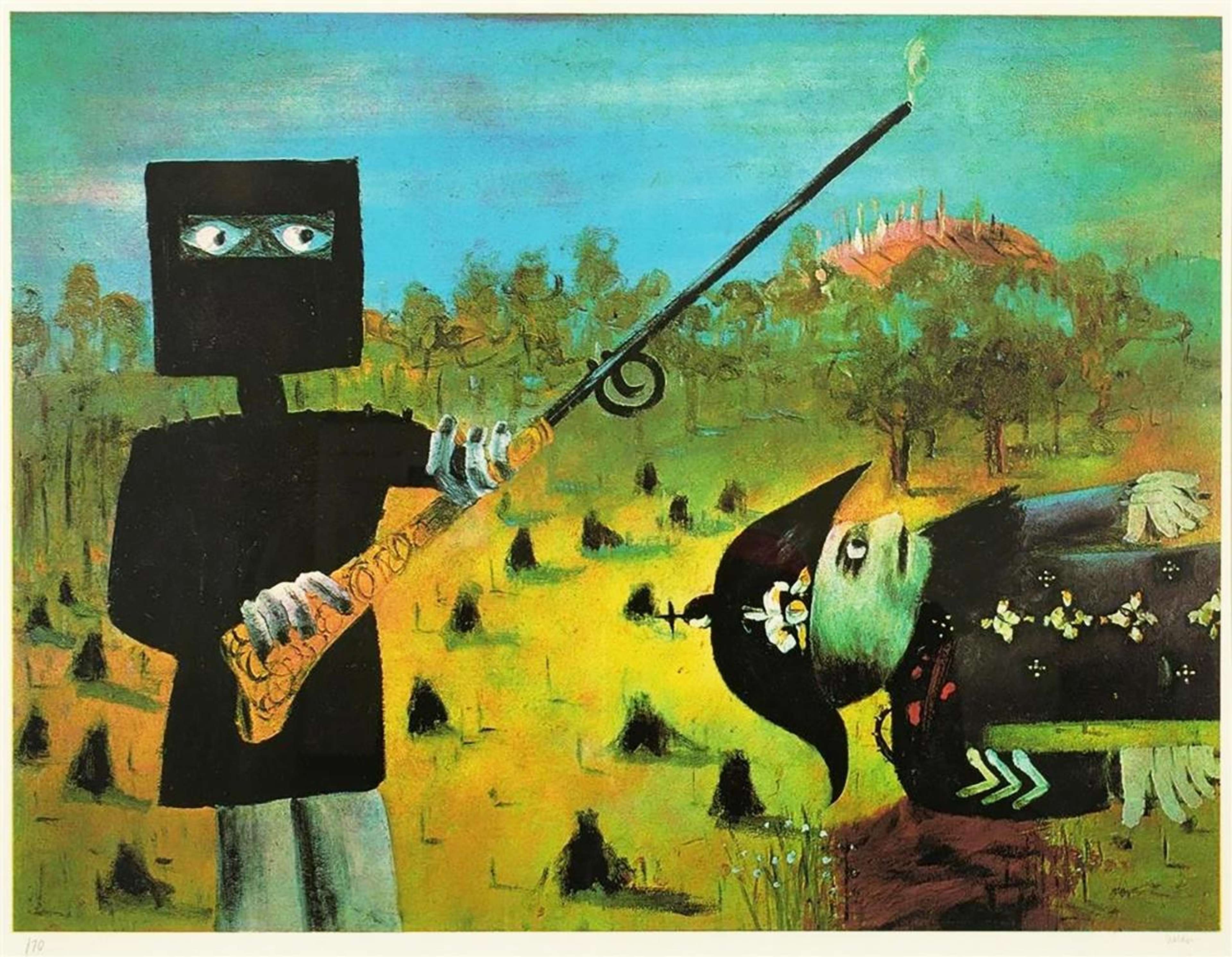 Death Of Sergeant Kennedy - Signed Print by Sidney Nolan 1971 - MyArtBroker