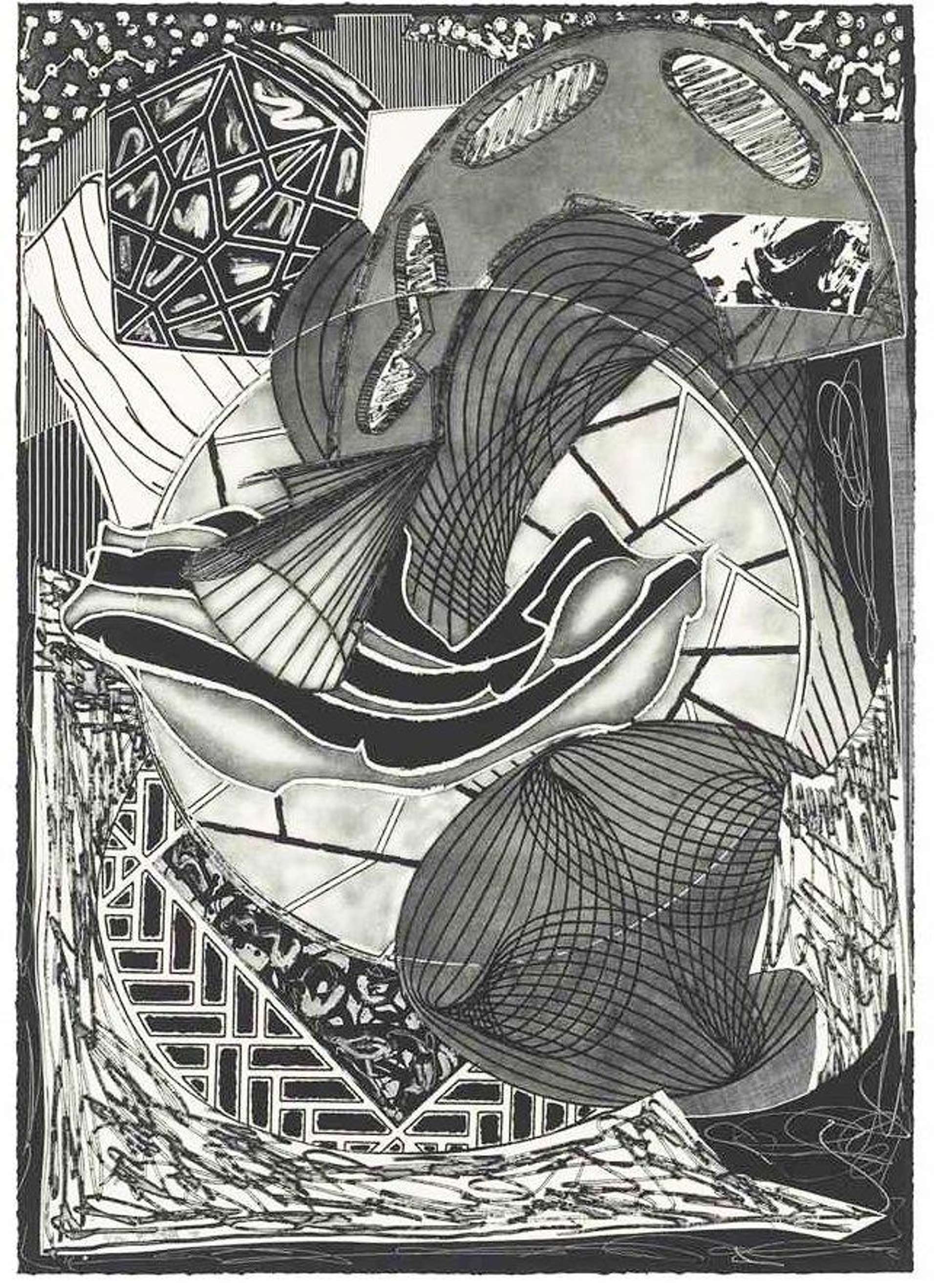 The Cabin, Ahab And Starbuck - Signed Print by Frank Stella 1991 - MyArtBroker
