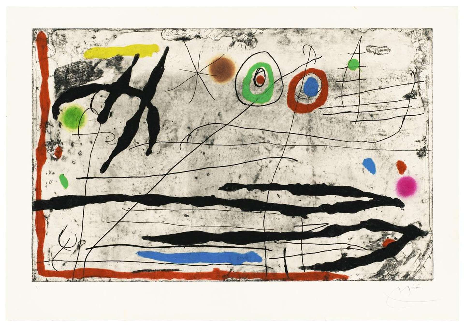Tracé Sur La Paroi I - Signed Print by Joan Miró 1967 - MyArtBroker