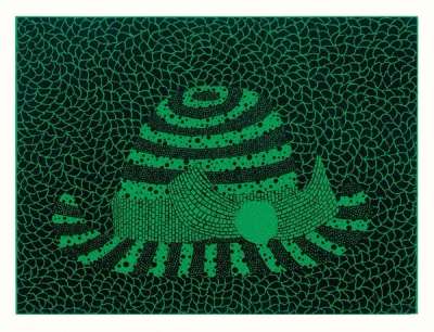 Hat (green) - Signed Print by Yayoi Kusama 1984 - MyArtBroker