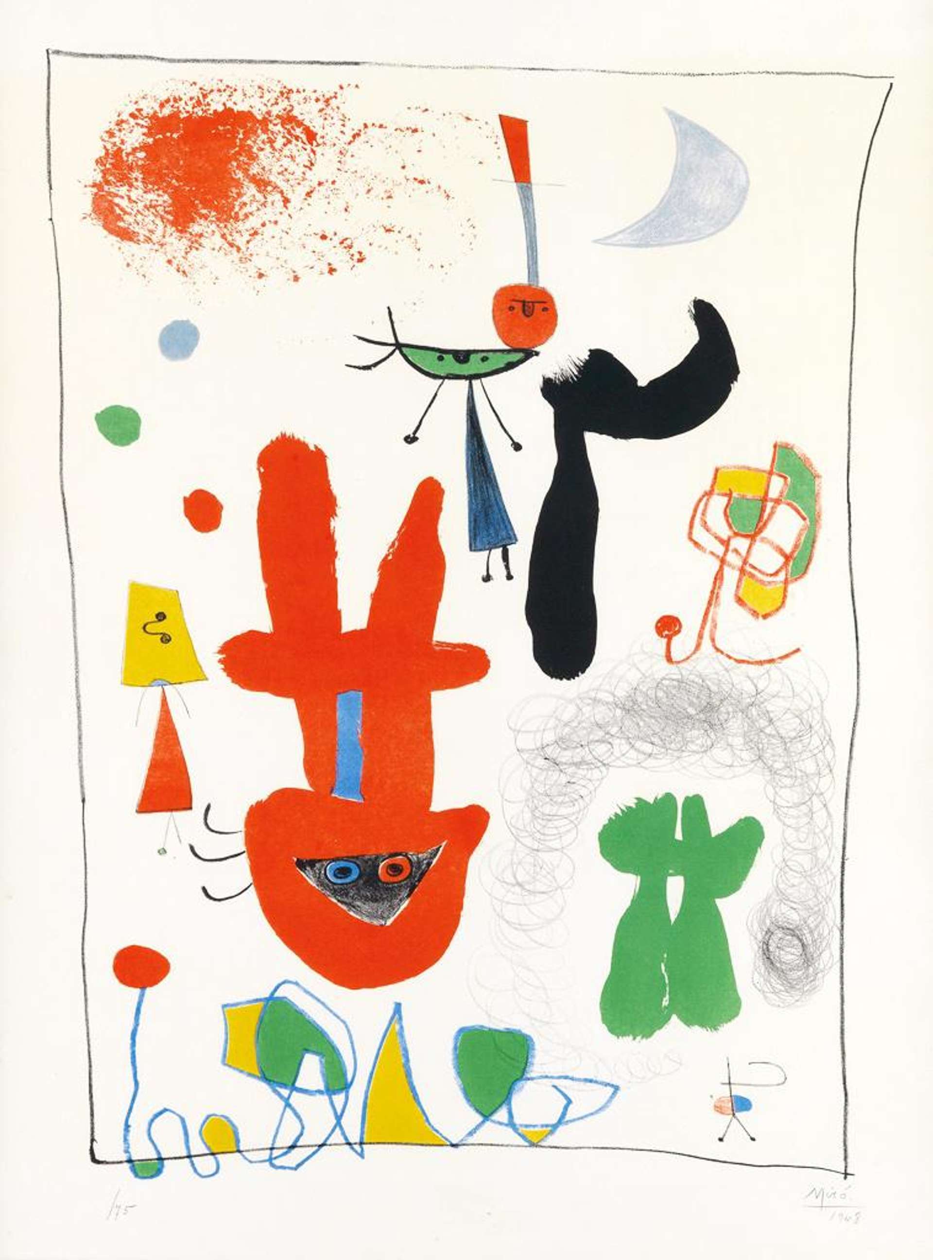 L’Acrobate Au Jardin De Nuit - Signed Print by Joan Miró 1948 - MyArtBroker