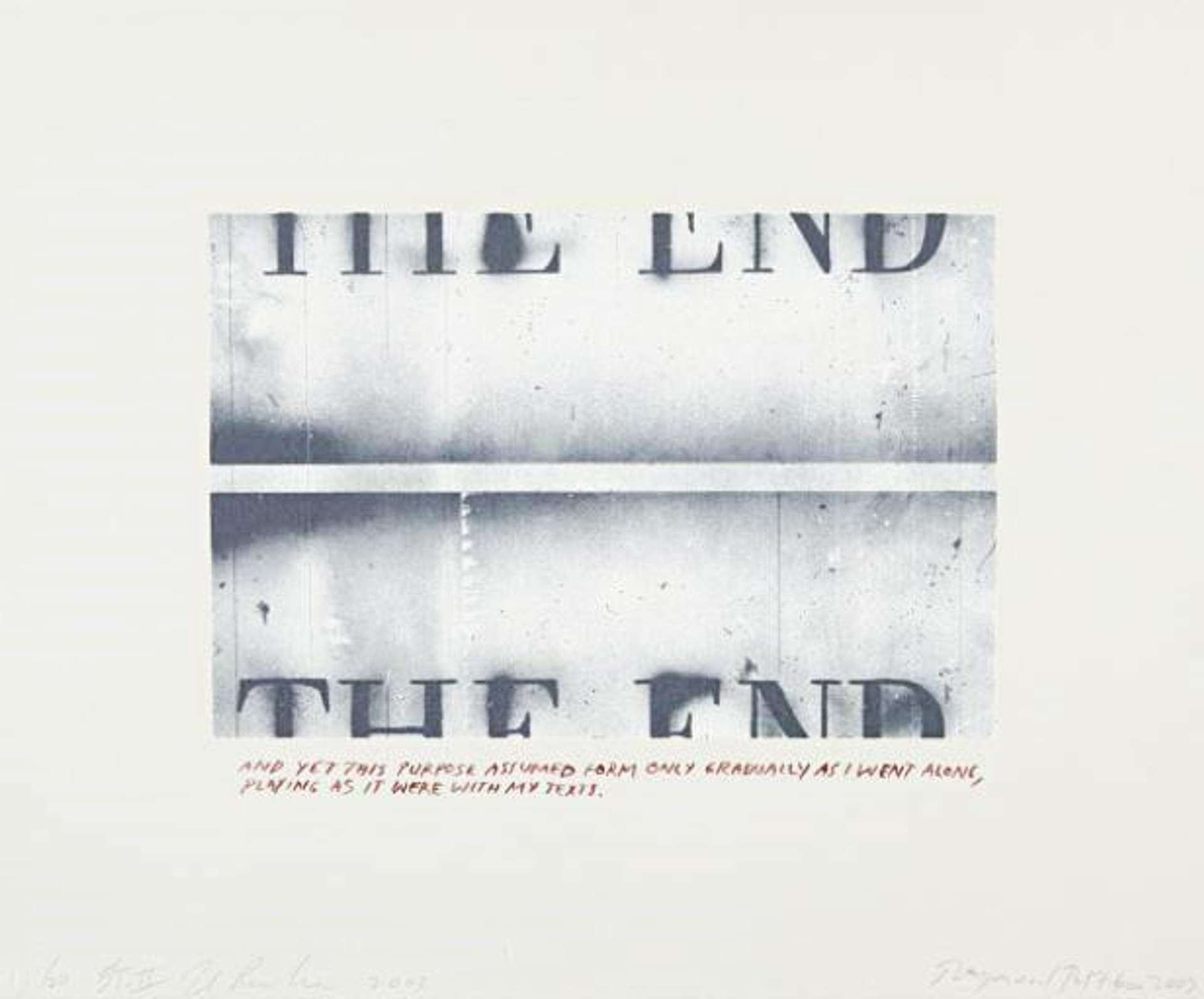 The End - State II - Signed Print by Ed Ruscha 2003 - MyArtBroker