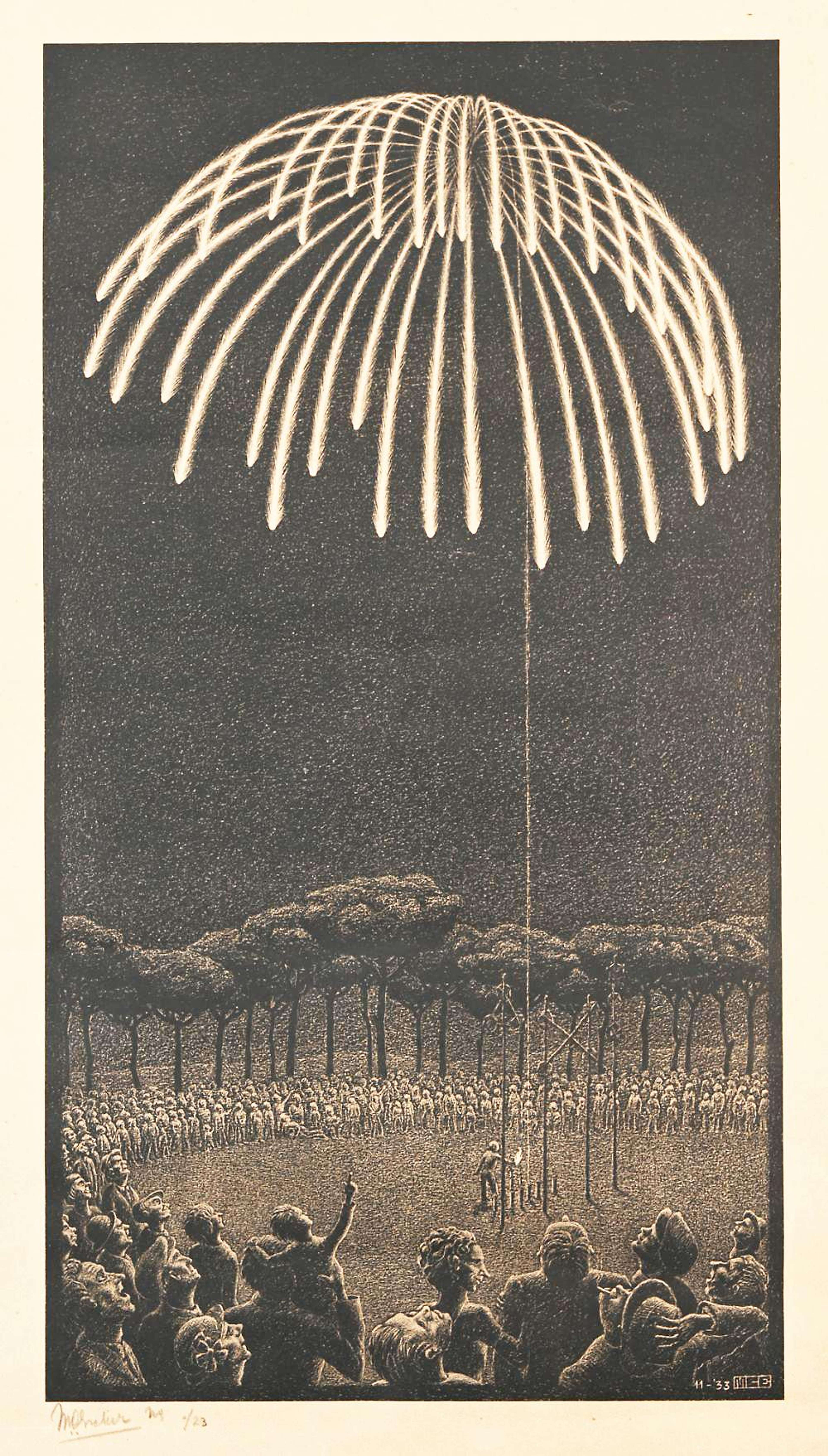 Firework - Signed Print by Maurits Cornelis Escher 1933 - MyArtBroker