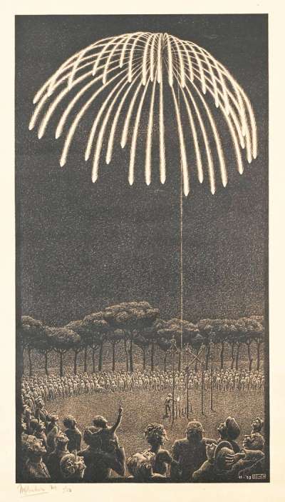 Firework - Signed Print by M. C. Escher 1933 - MyArtBroker