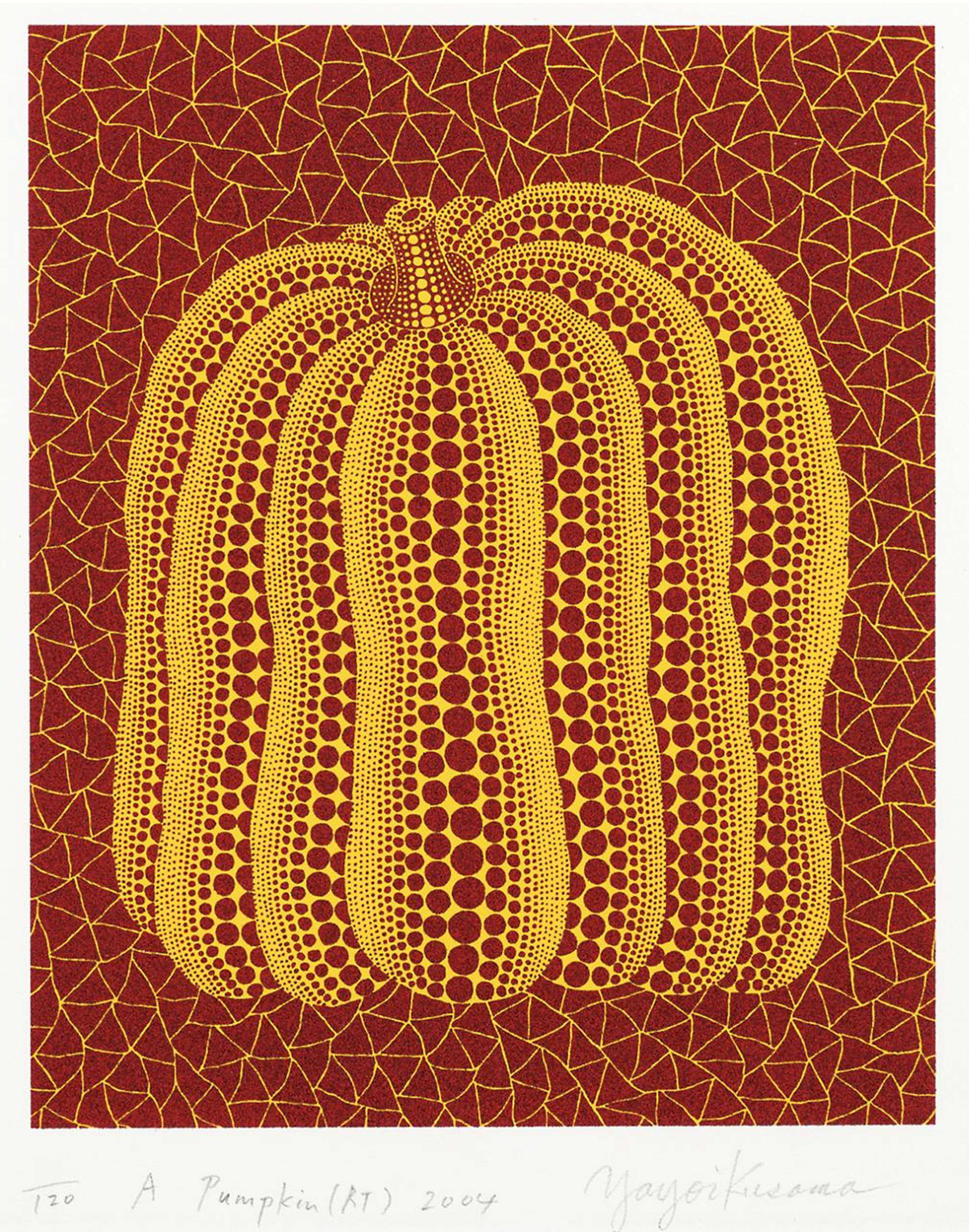 Pumpkin (RT) , Kusama 316 - Signed Print by Yayoi Kusama 2004 - MyArtBroker