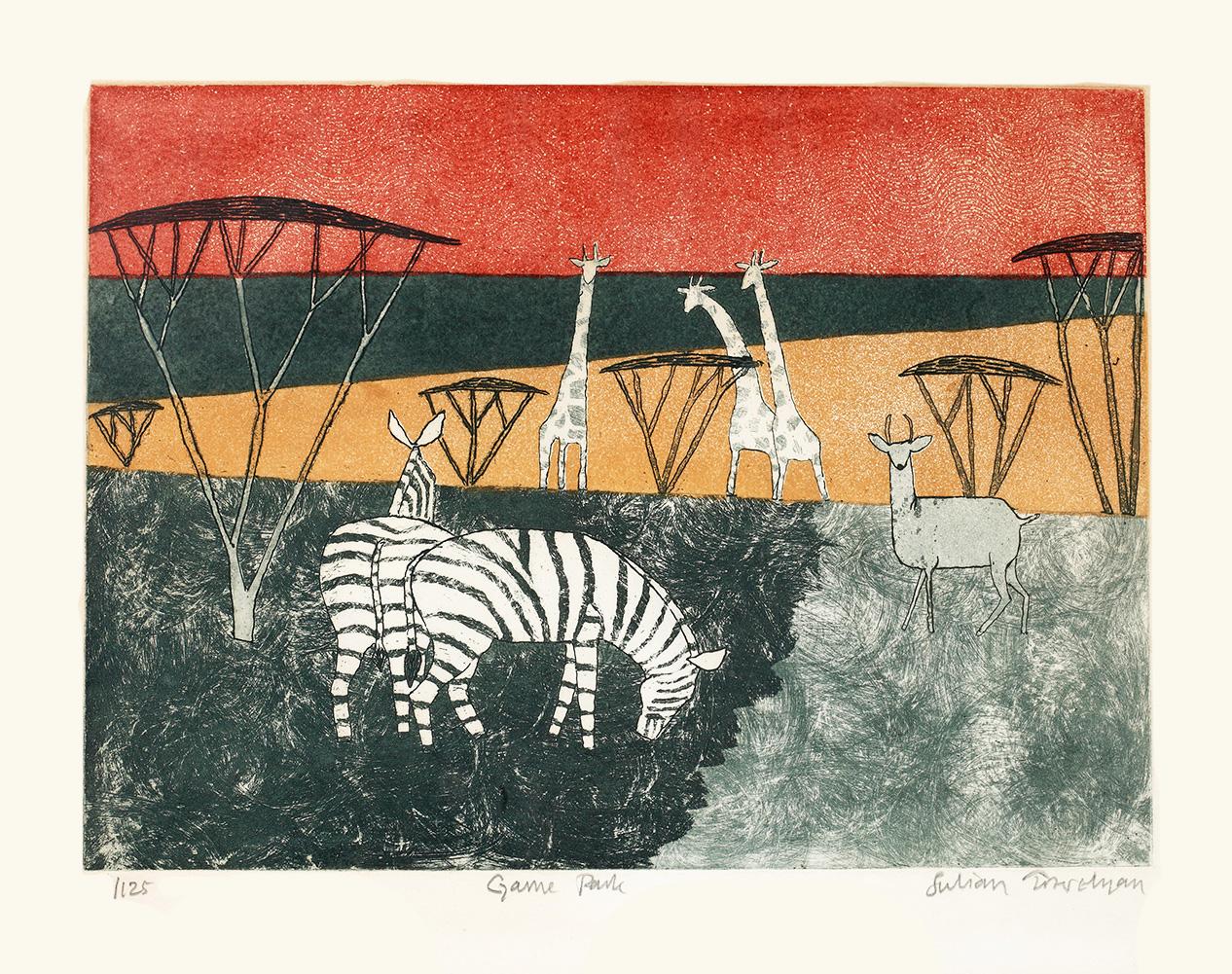 絵画 Julian Trevelyan Aigues Mortes Julian Trevelyan RA, Aigues Mortes – Original 1975 etching