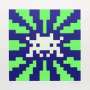 Invader: Sunset (blue and green) - Signed Print