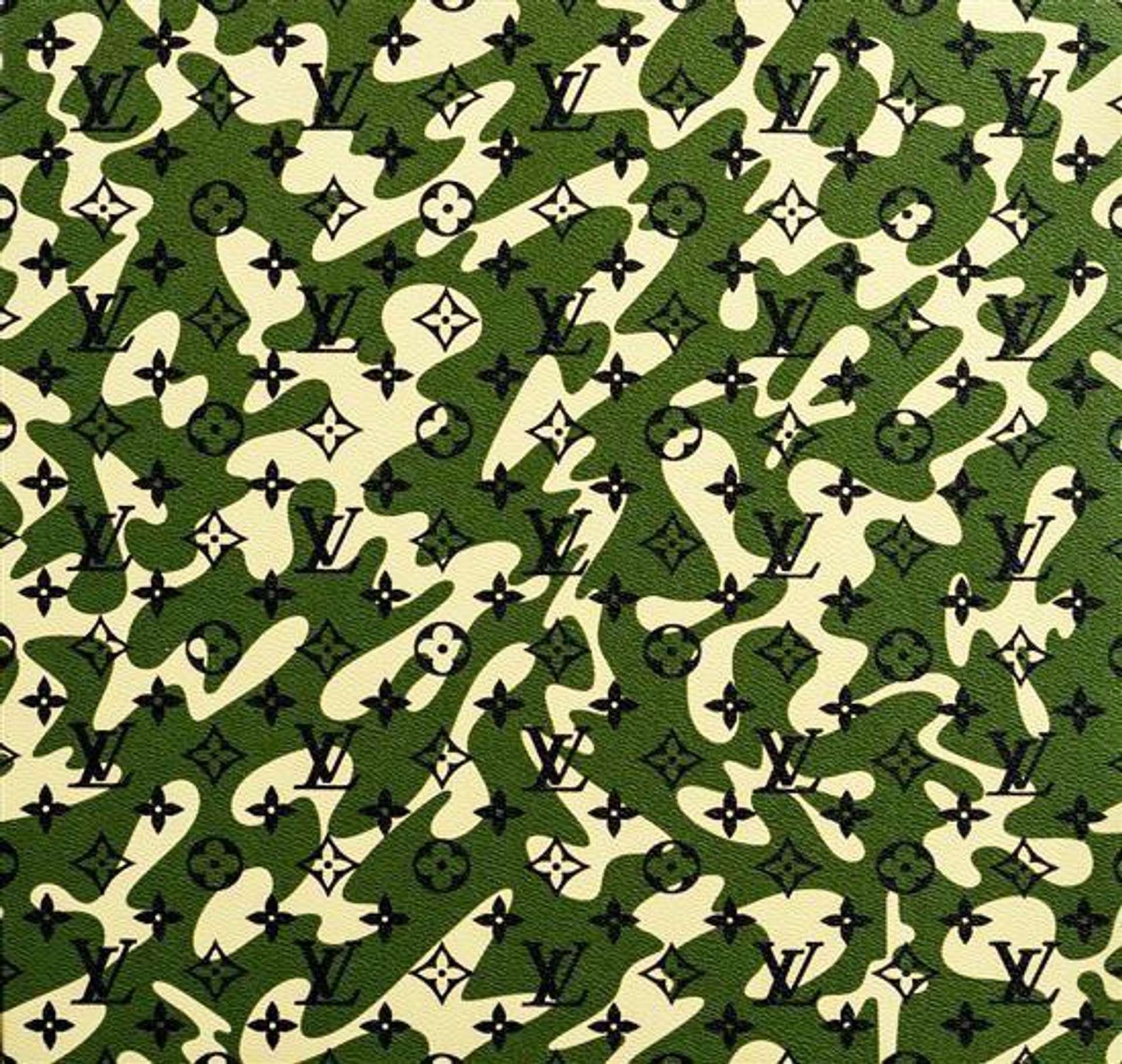 Takashi Murakami Green Monogramouflage Coated Canvas Pegase 60 Rolling  Luggage, 2008