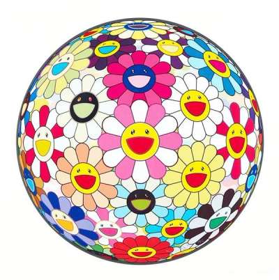 Flower Ball: Pink - Signed Print by Takashi Murakami 2007 - MyArtBroker