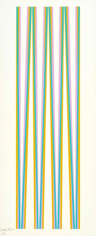 Elongated Triangles 4 - Signed Print by Bridget Riley 1971 - MyArtBroker