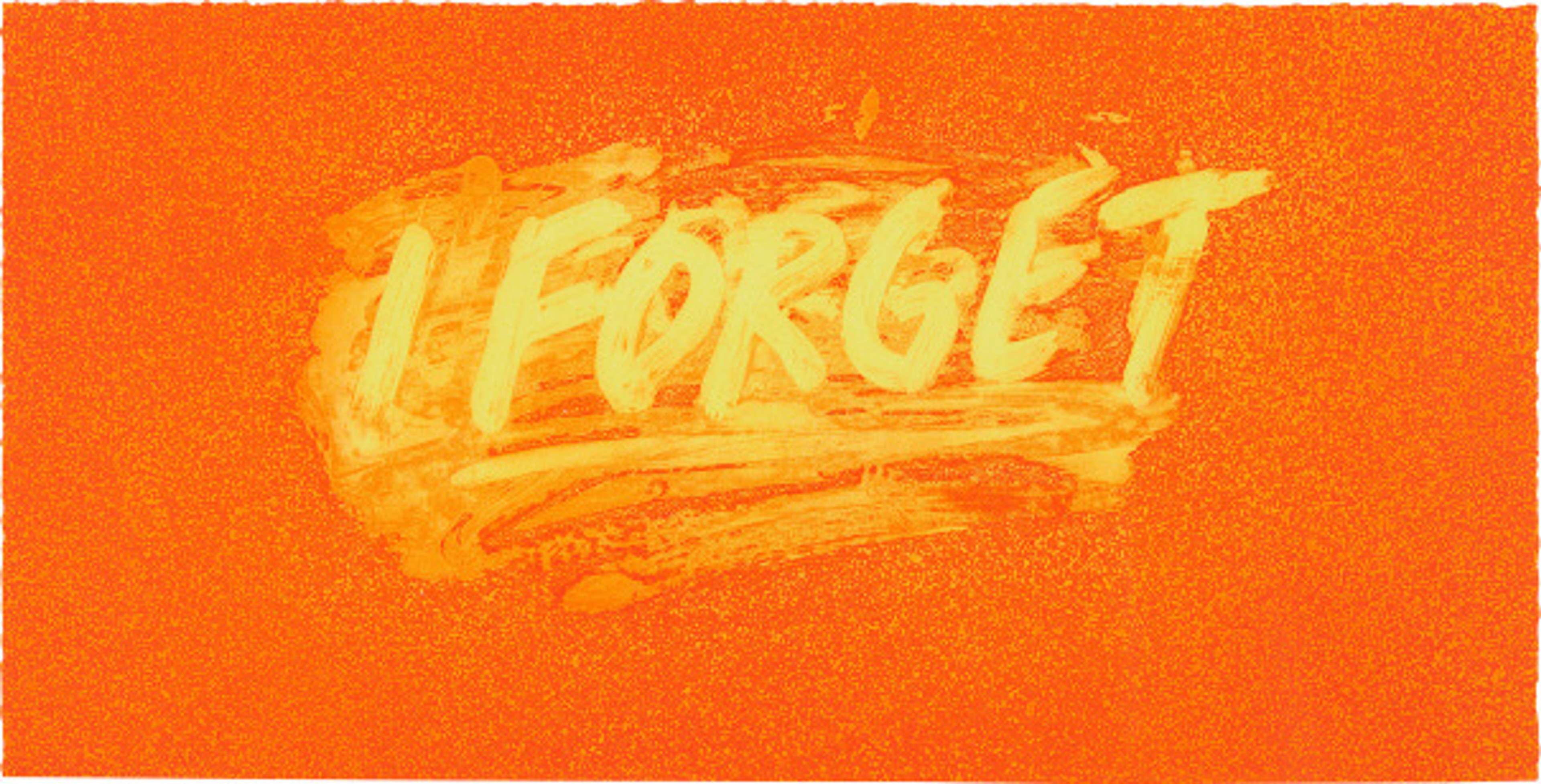 I Forget - Signed Print by Mel Bochner 2014 - MyArtBroker