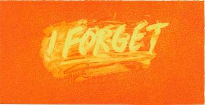 I Forget - Signed Print by Mel Bochner 2014 - MyArtBroker