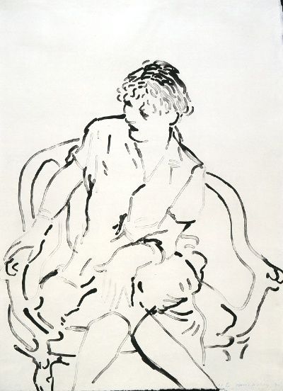 希少　真作　ジャンピエールウェイル　jean pierre weil 線画 Gemini G.E.L. 1979 Portfolio by David Hockney Meaning, Analysis