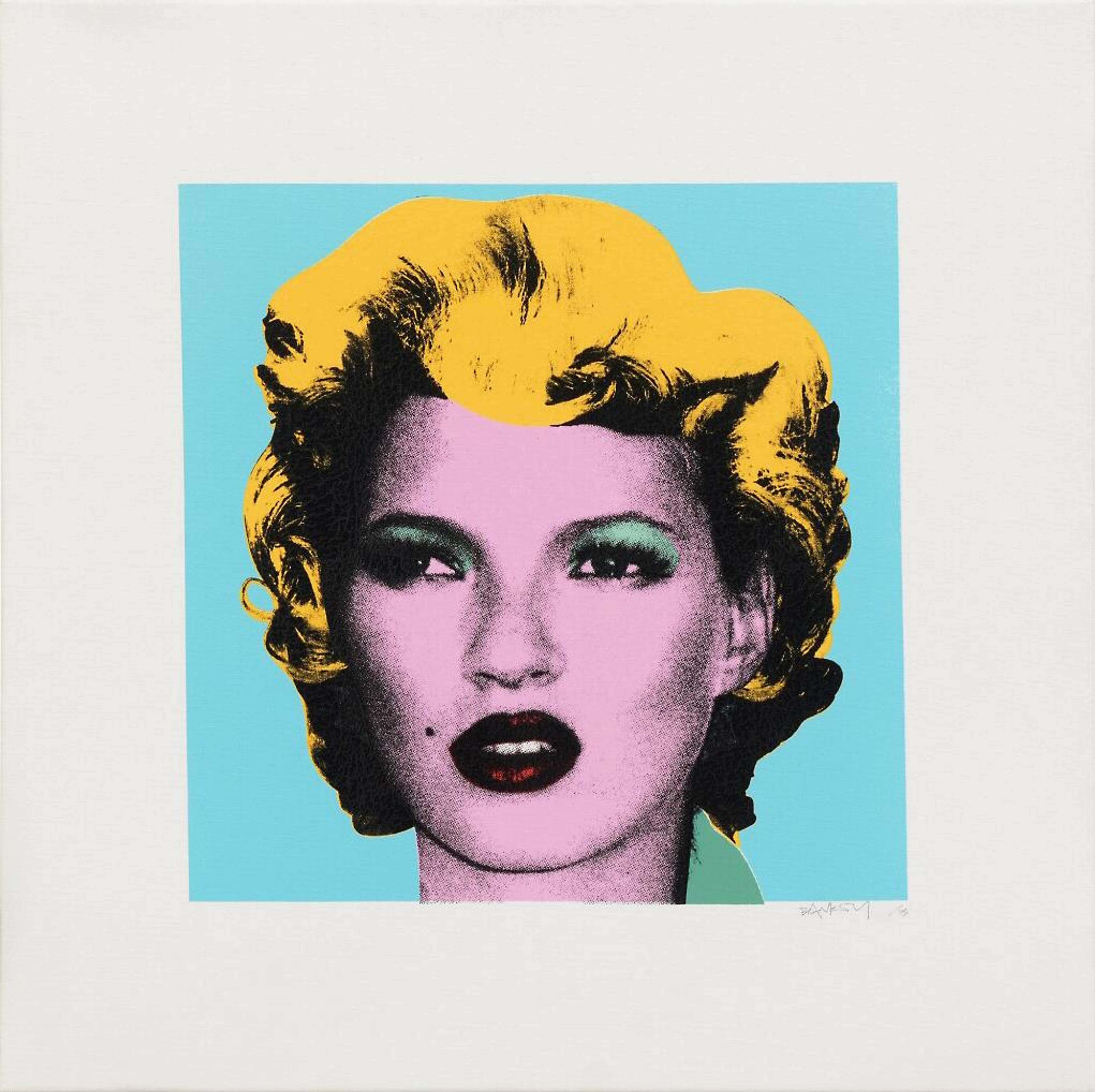 Kate Moss (canvas) - Signed Mixed Media