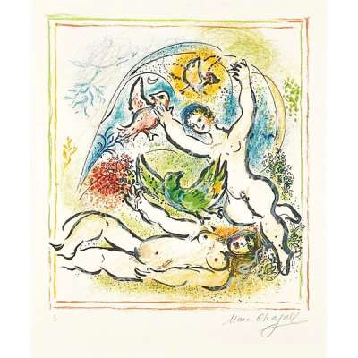 Plate X (In the Land of the Gods) - Signed Print by Marc Chagall 1967 - MyArtBroker