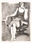Seated Woman Drinking From A Cup - Signed Print
