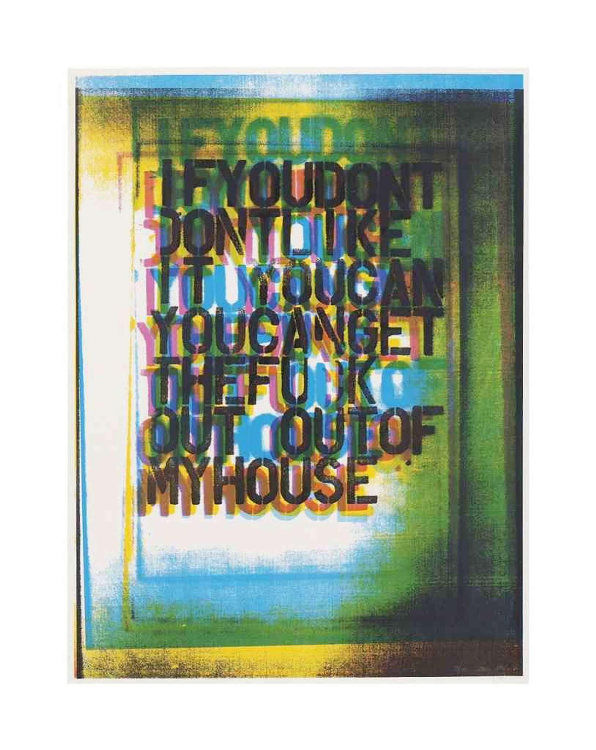 Christopher Wool: My House III - Signed Print