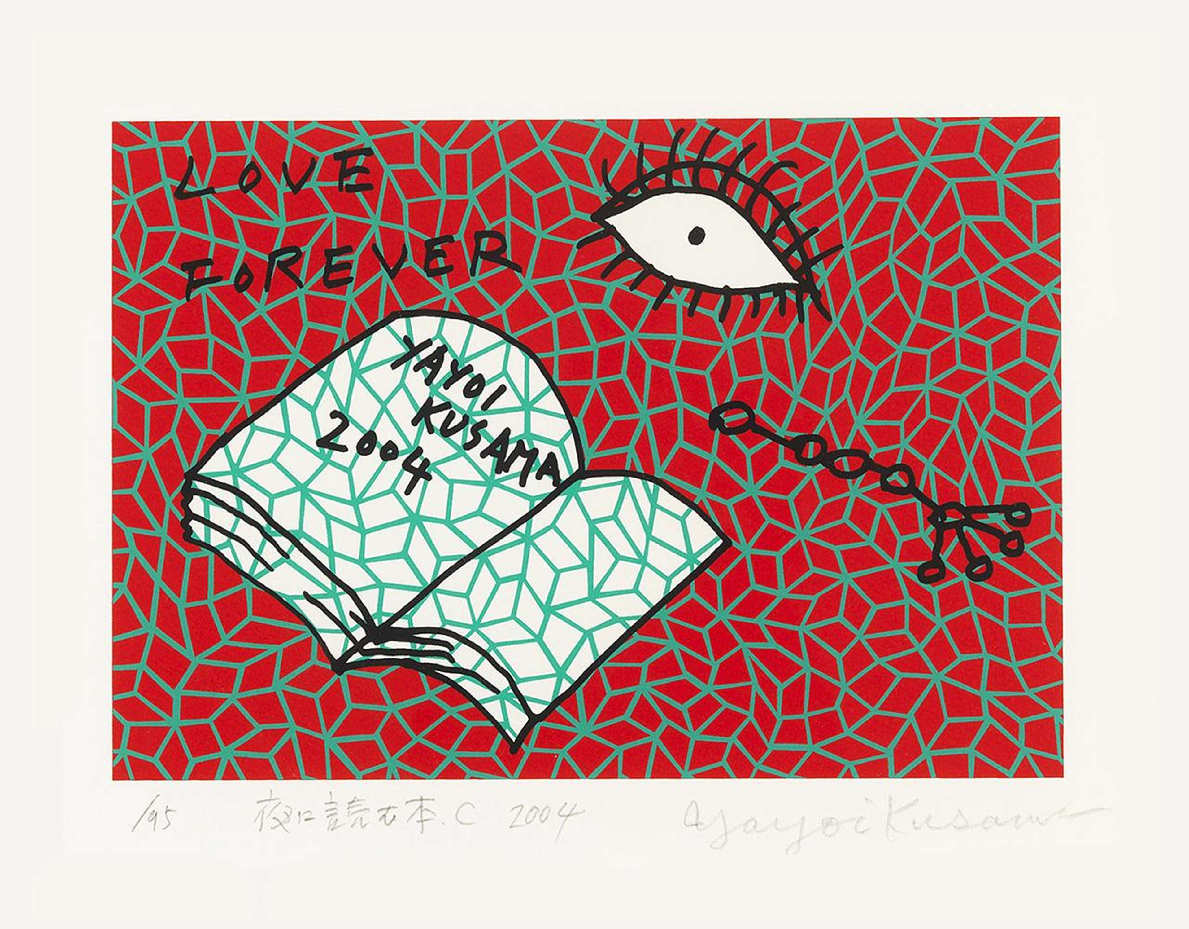 Book To Read At Night C - Signed Print by Yayoi Kusama 2004 - MyArtBroker