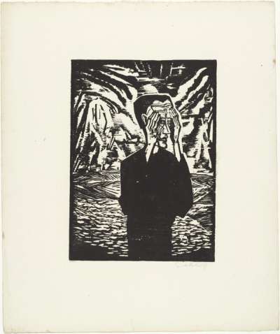 Man On A Plain - Signed Print by Erich Heckel 1914 - MyArtBroker