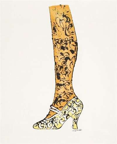 Shoe And Leg - Signed Print by Andy Warhol 1955 - MyArtBroker